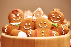 homemade gingerbread cookies on table