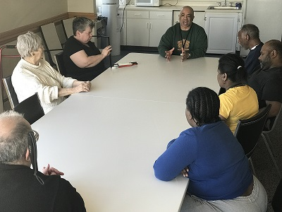 support group sitting around table